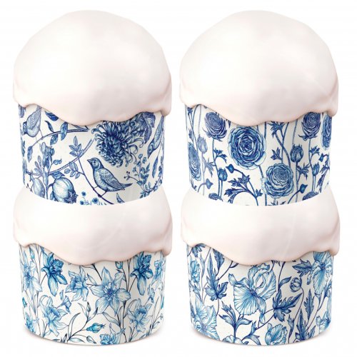 Форма для кулича "Фарфор" D70 H60 10 шт pmK7060сFR, pmk7060cFR