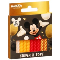Свечи декоративные "Микки Маус" 6,5 см 12 шт 9668471