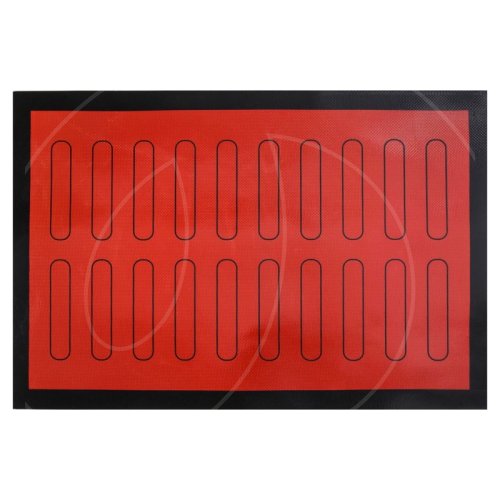 Коврик силиконовый армированный с разметкой для 20 эклеров 60х40 см 4718316