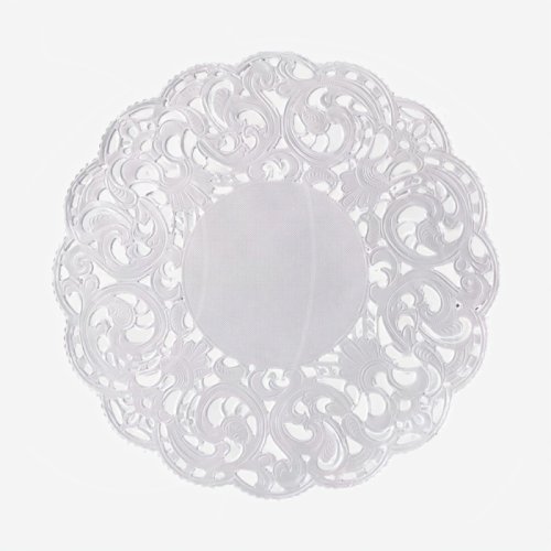 Салфетка бумажная ажурная белая 24 см 10 шт 173788744