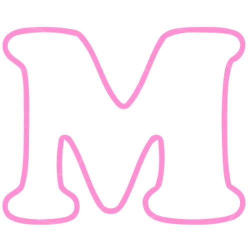 Вырубка пластиковая LUBIMOVA Буква "М" LC-00004658