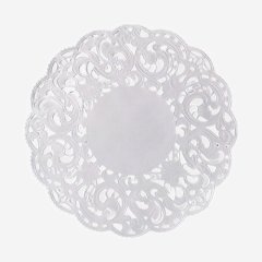 Салфетка бумажная ажурная белая 24 см 10 шт 173788744