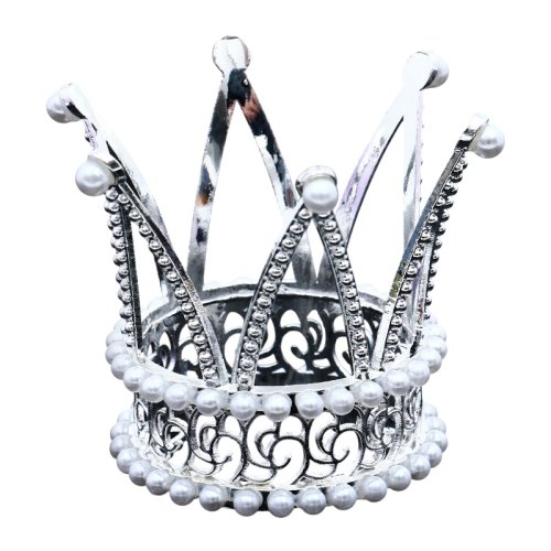 Топпер декоративный "Корона с камнями" Серебро 5,5х6,5 см 10092477