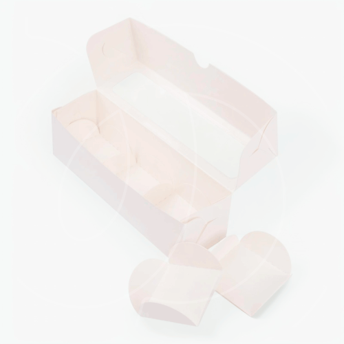 Коробка для 3 моти с окном белая 19х5,5х5,5 см 293090